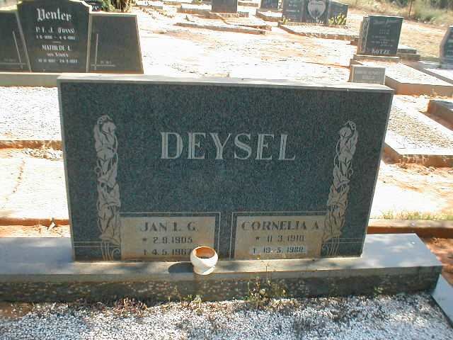 DEYSEL Jan L.G. 1905-1967 &amp; Cornelia A. 1910-1988