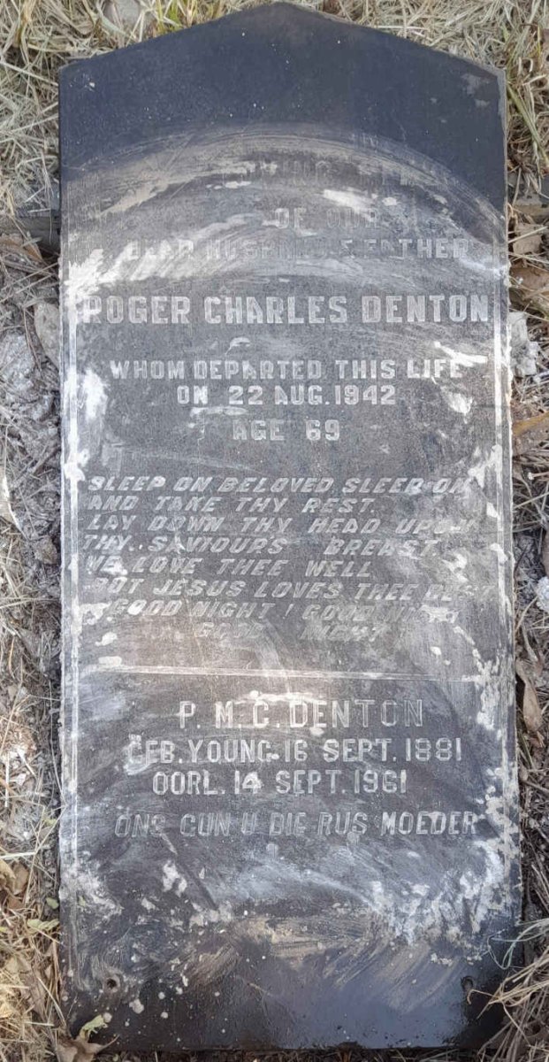 DENTON Roger Charles 1878-1942 &amp; Pauline Marianne Charlotte YOUNG 1881-1961
