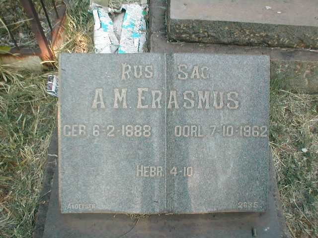 ERASMUS A.M. 1888-1962