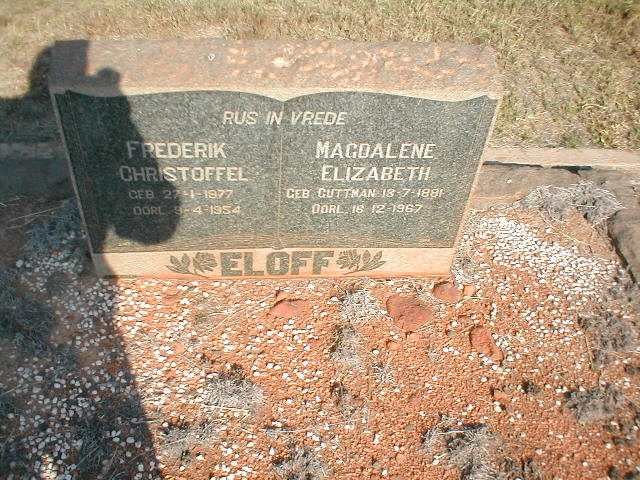 ELOFF Frederik Christoffel 1877-1954 &amp; Magdalene Elizabeth 1881-1967