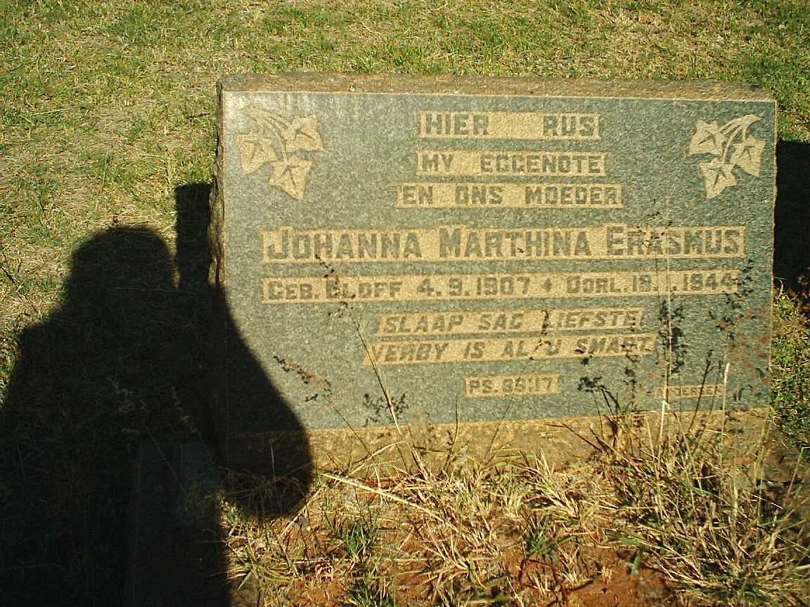 ERASMUS Johanna Marthina nee ELOFF 1907-1944