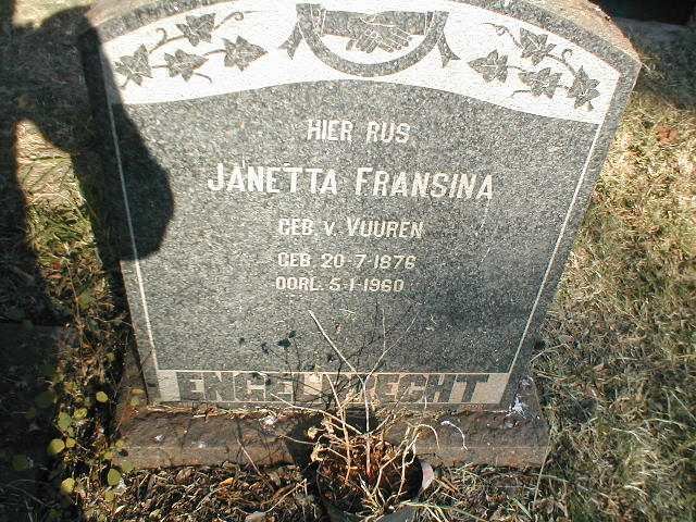 ENGELBRECHT Janetta Fransina van V.VUUREN 1876-1960
