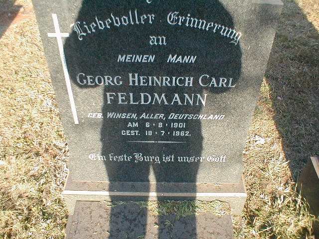 FELDMANN Georg Heinrich Carl 1901-1962