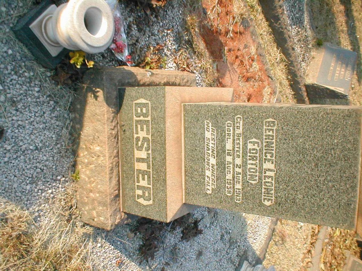 FORTON Bernice Leonie nee BESTER 1913-1958
