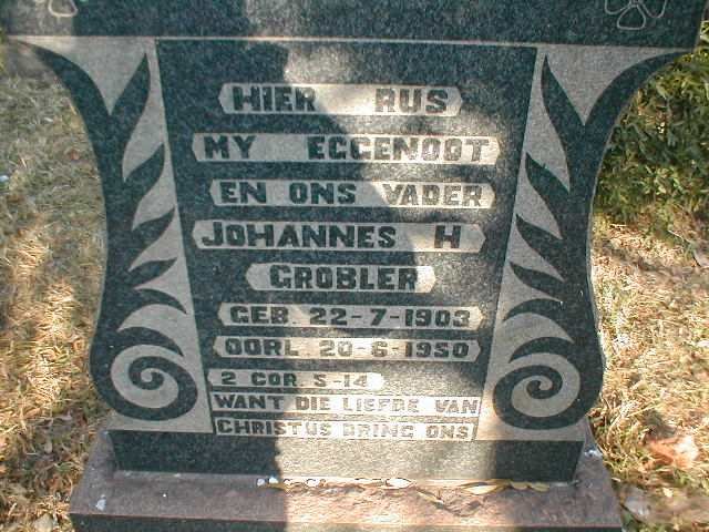 GROBLER Johannes H. 1903-1950