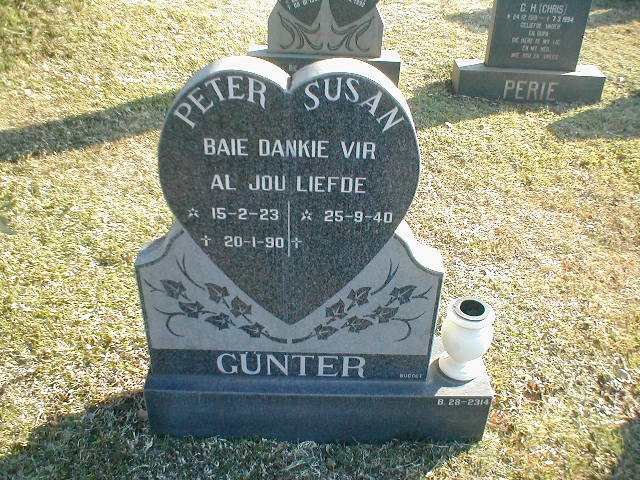 GUNTER Peter 1923-1990 &amp; Susan 1940-?
