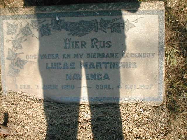 HAVENGA Lucas Marthinus 1890-1937