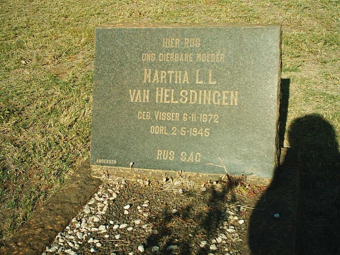 HELSDINGEN Martha L.L., van, nee VISSER 1872-1945