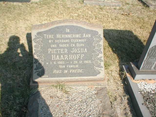 HAARHOFF Pieter Josua 1903-1968