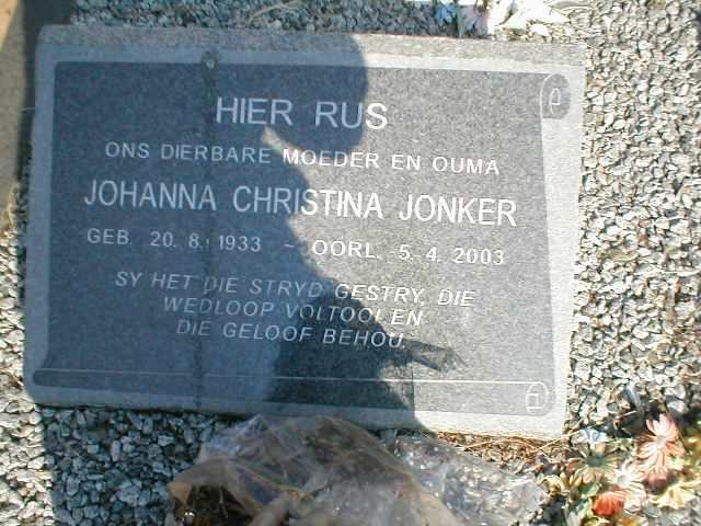 JONKER Johanna Christina 1933-2003