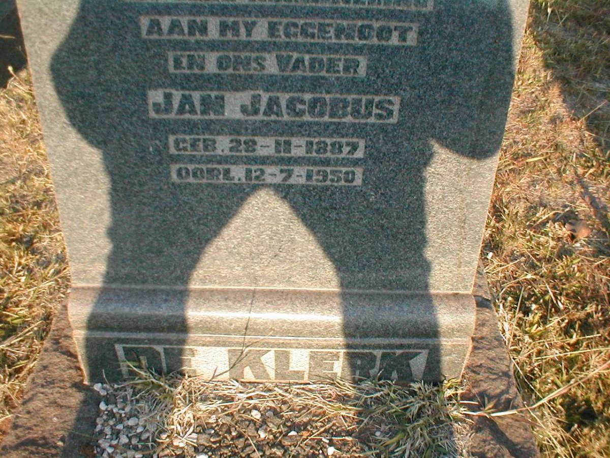 KLERK Jan Jacobus, de 1887-1950