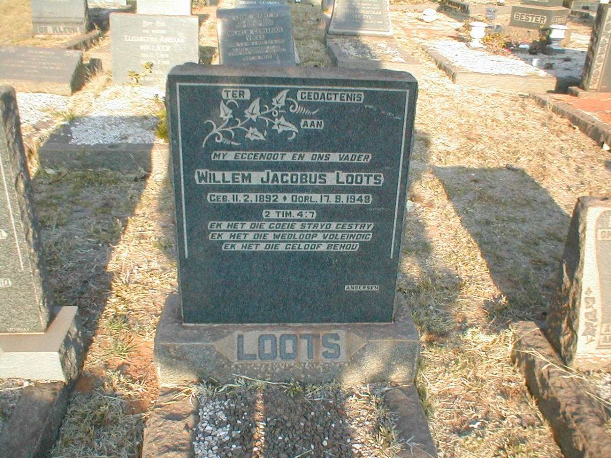 LOOTS Willem Jacobus 1892-1948