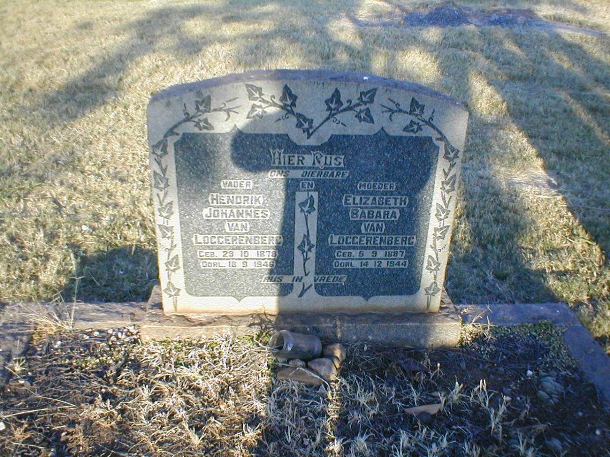 LOGGERENBERG Hendrik Johannes, van 1870-1948 &amp; Elizabeth Babara 1887-1944