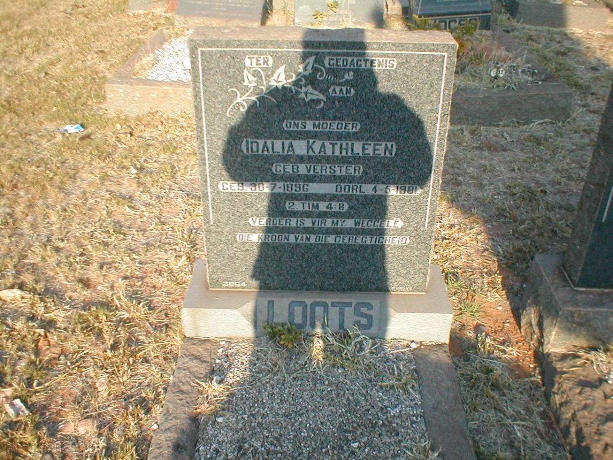 LOOTS Idalia Kathleen nee VERSTER 1896-1981