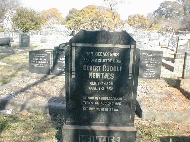 MEINTJES Ockert Rudolf 1926-1952