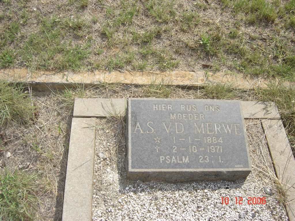 MERWE A.S., v.d. 1884-1971