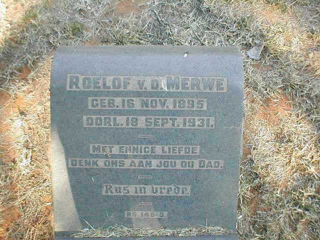 MERWE Roelof, van der 1895-1931