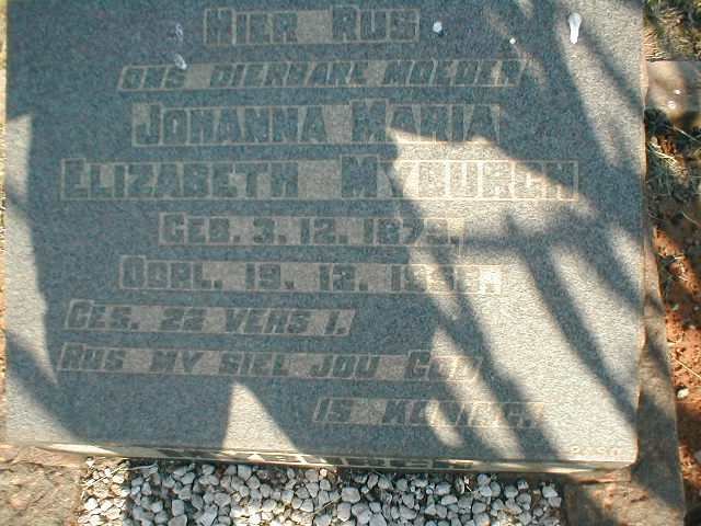 MYBURGH Johanna Maria Elizabeth 1879-1958