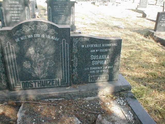 OOSTHUIZEN Susanna Sophia nee COMBRINCK 1897-1952