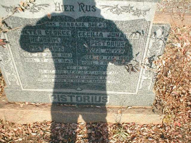 PISTORIUS Pieter George Hendrik 1863-1843 &amp; Cecilia Johanna MEYER 1905-1944