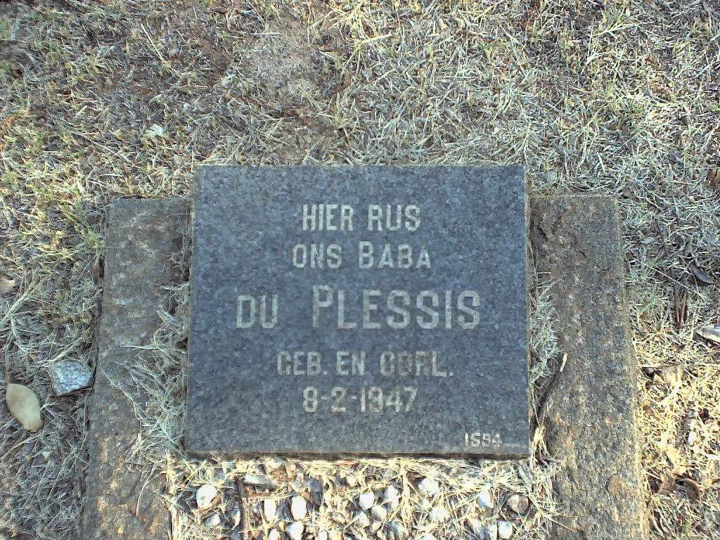 PLESSIS Baba, du 1947-1947