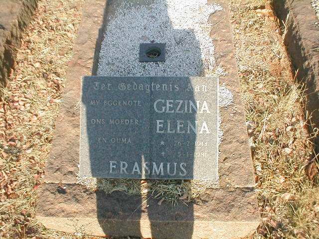 ERASMUS Gezina Elena 1913-1981