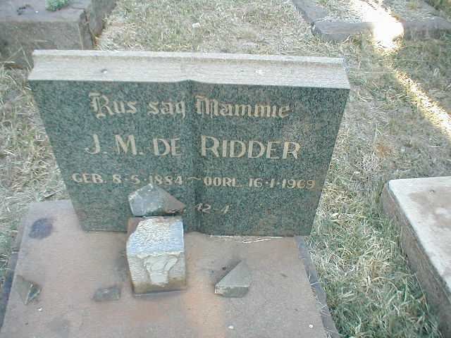 RIDDER J.M., de 1884-1969