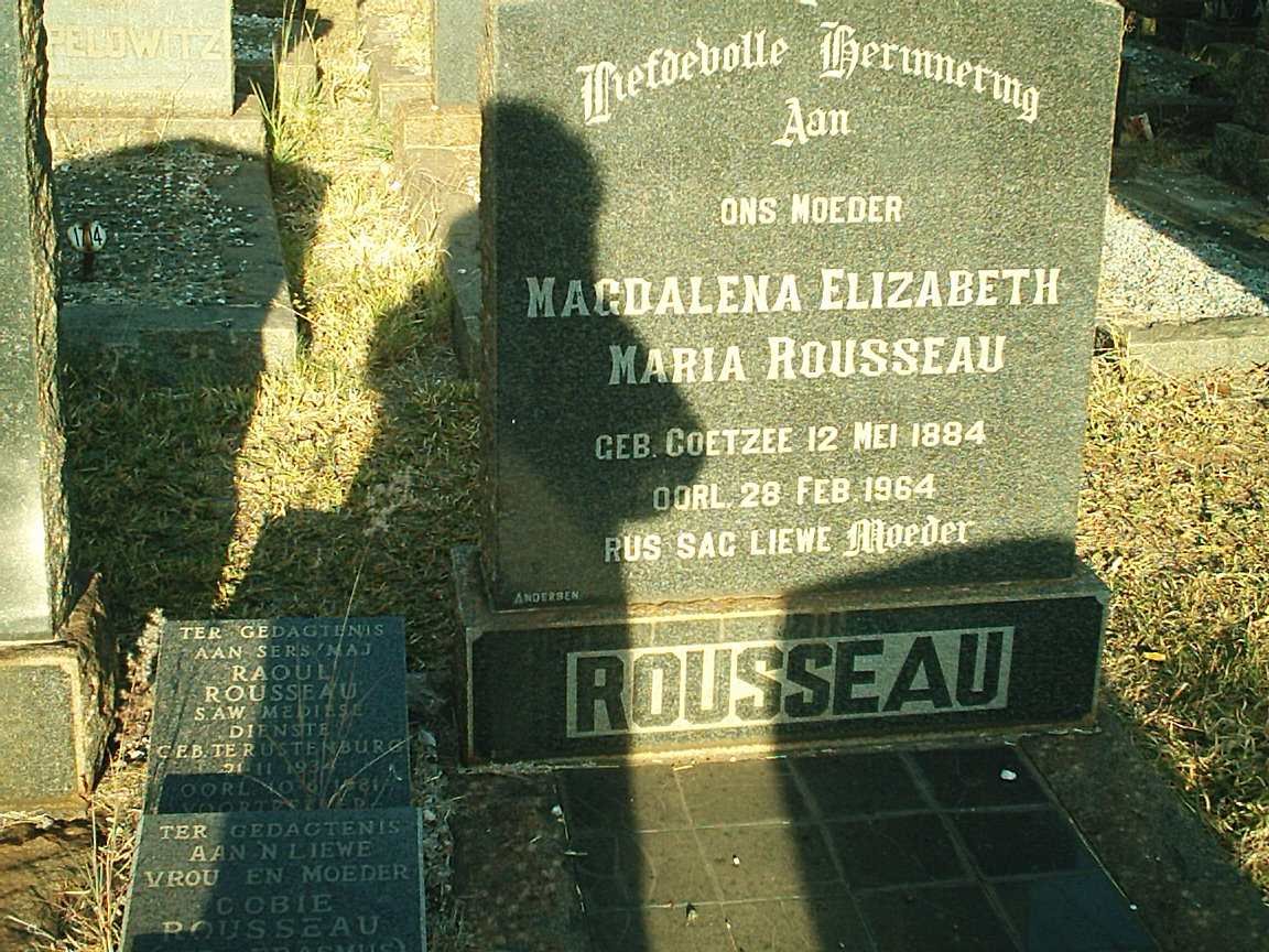 ROUSSEAU Magdalena Elizabeth Maria nee COETZEE 1884-1964