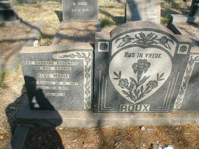 ROUX Elsie Maria nee HAVENGA 1907-1978