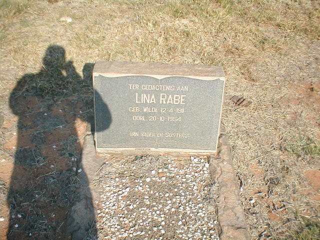 RABE Lina nee WILDE 1911-1954