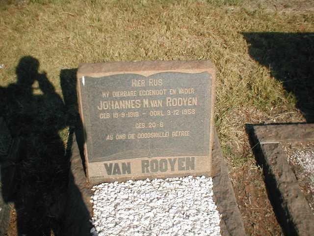 ROOYEN Johannes M., van 1918-1958