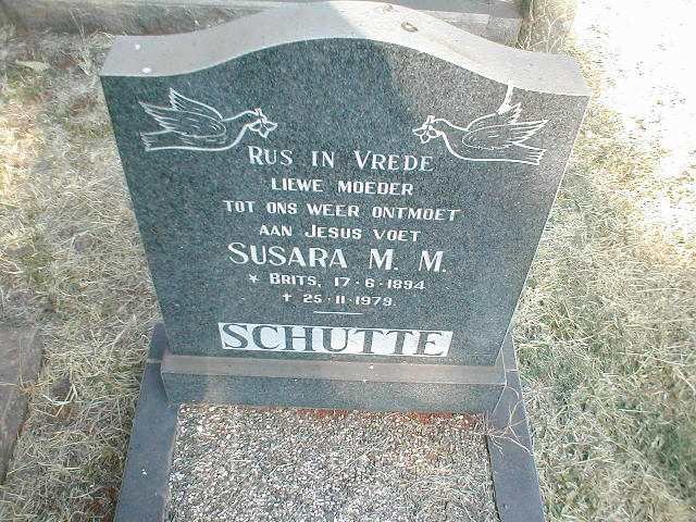 SCHUTTE Susara  M.M. 1894-1979