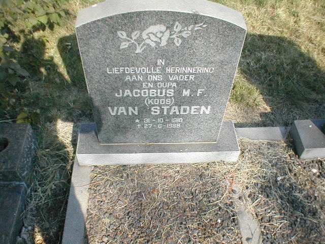 STADEN Jacobus M.F., van 1910-1988