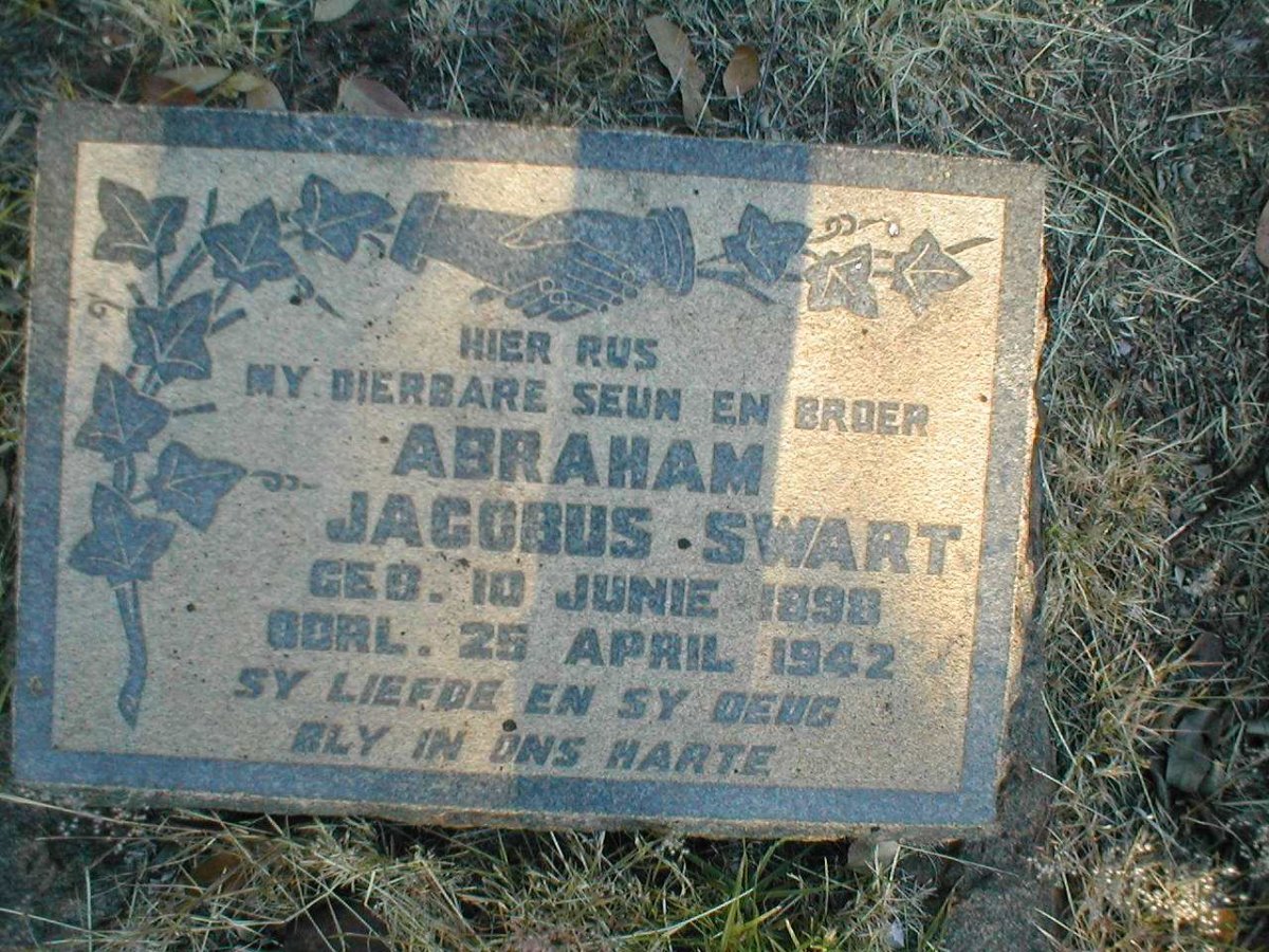 SWART Abraham Jacobus 1898-1942