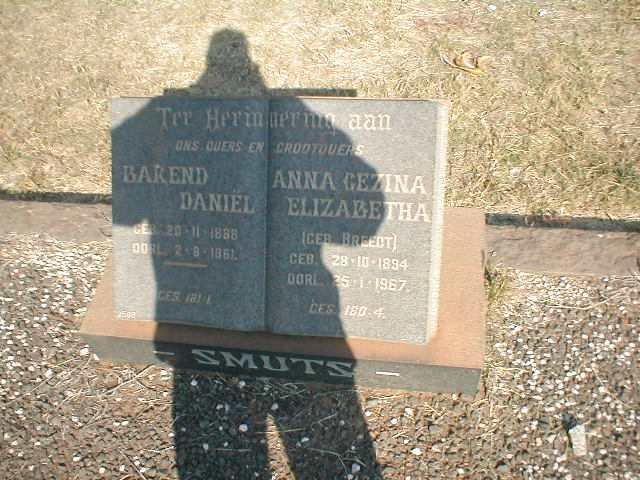 SMUTS Barend Daniel 1888-1961 &amp; Anna Gezina Elizabetha BREEDT 1894-1967