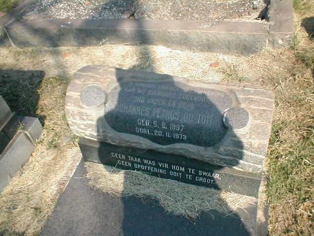 TOIT Johannes Petrus, du 1897-1973