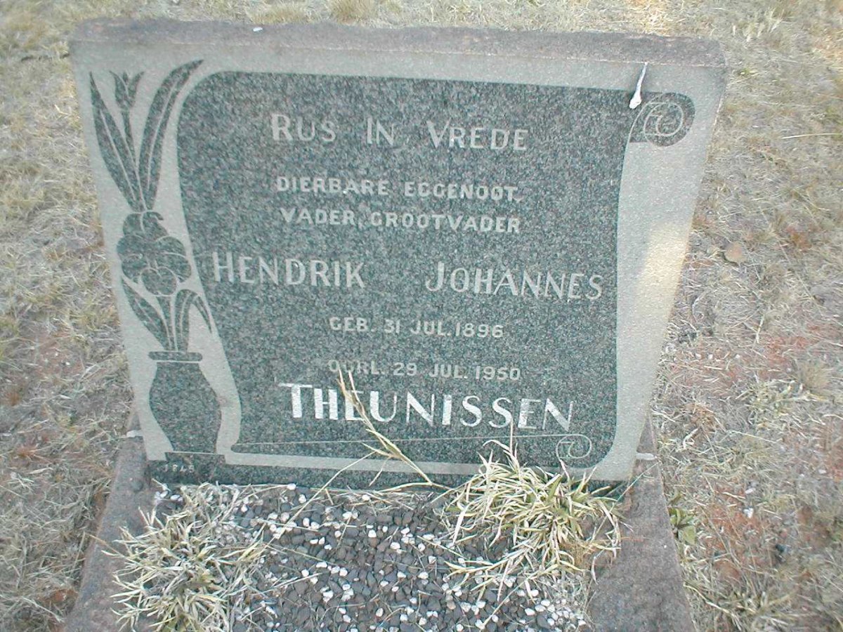 THEUNISSEN Hendrik Johannes 1896-1950