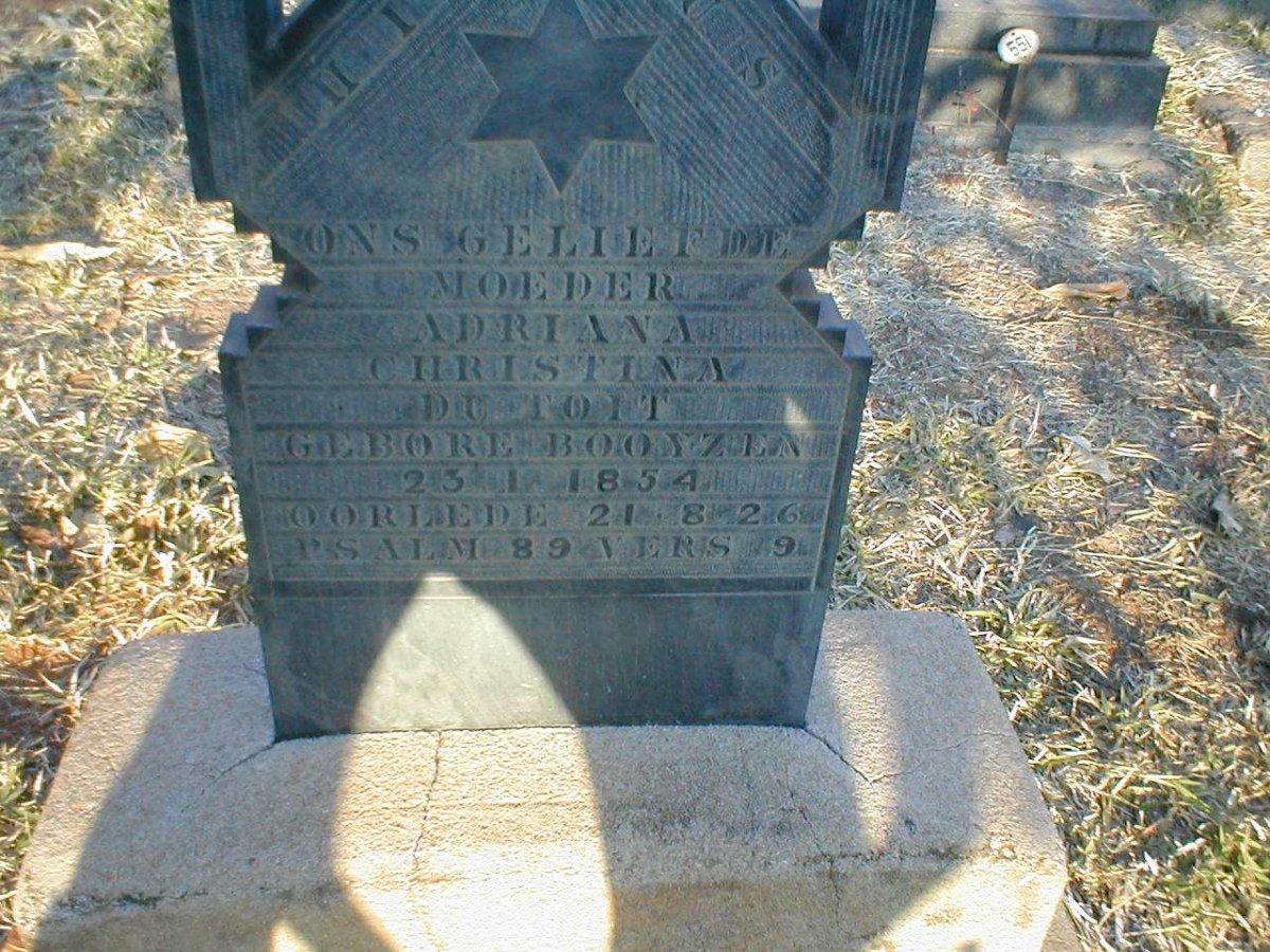 TOIT Adriana Christina, du nee BOOYZEA 1854-1926
