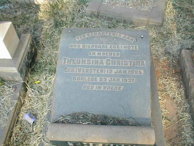 THERON Theunsina Christina nee VERSTER 1905-1937