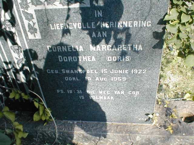 ? Cornelia Margaretha Dorothea nee SWANEPOEL 1922-1959
