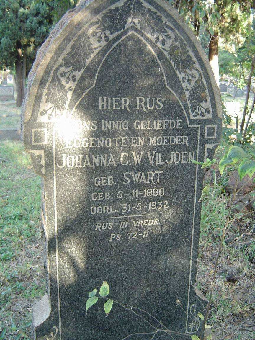VILJOEN Johanna C.W., nee SWART 1880-1932