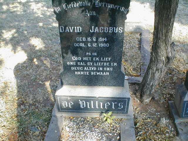 VILLIERS David Jacobus, de 1914-1980