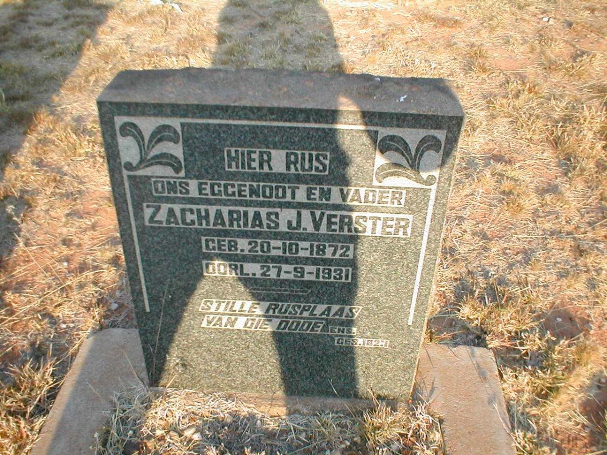 VERSTER Zacharias J. 1872-1931