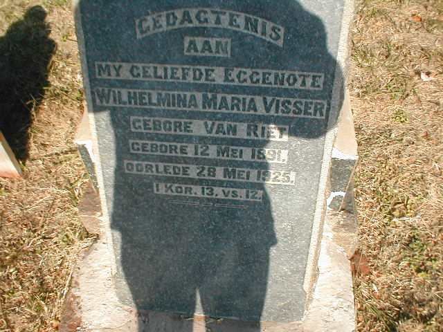 VISSER Wilhelmina Maria nee VAN RIET 1891-1925