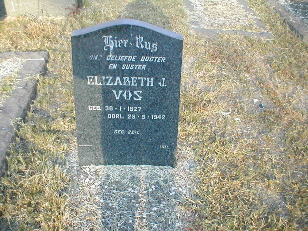VOS Elizabeth J. 1927-1942