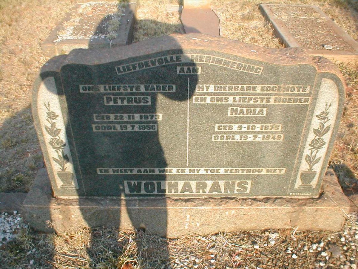 WOLMARANS Petrus 1873-1956 &amp; Maria 1875-1949