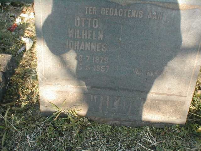WILDE Otto Wilhelm Johannes 1879-1957