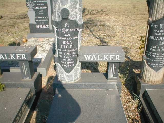 WALKER H.C.F. nee JANSE VAN RENSBURG 1920-1994