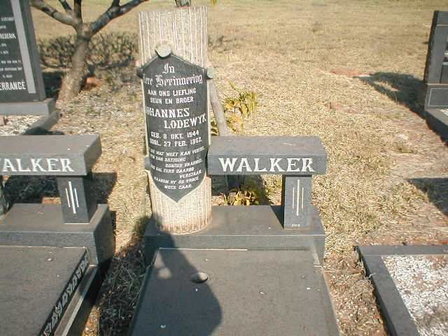 WALKER Johannes Lodewick 1944-1962