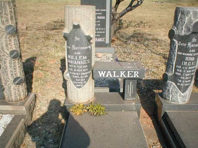 WALKER Willem Johannes 1919-1975